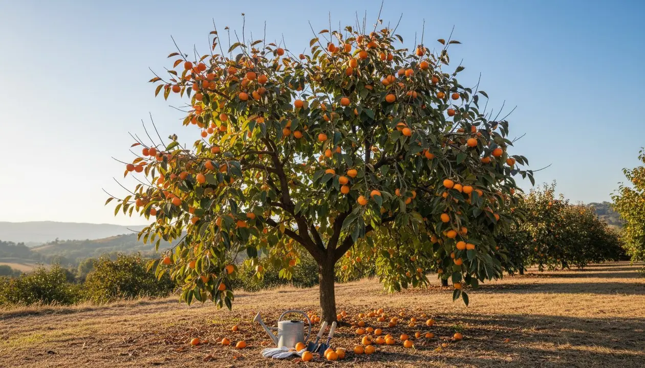 Gu&iacute;a completa para el cultivo y cuidado del &aacute;rbol de caqui en invernaderos