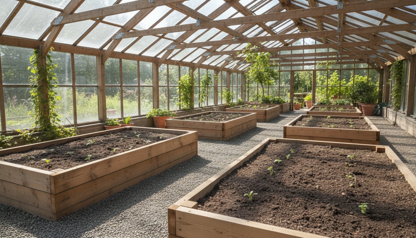 Cómo organizar y construir bancales para huertos en invernaderos de jardín