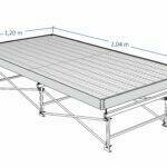 Mesa de cultivo 1,20×2,04 con fondo de inundación Sin Ruedas