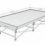 Mesa de cultivo 1,20×2,04 con fondo de rejilla Sin Ruedas
