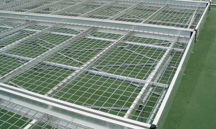 Mesa de cultivo 1,20×2,04 con fondo de rejilla Sin Ruedas